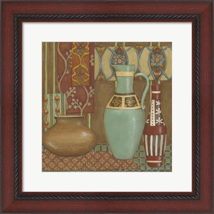 Framed Tapestry Still Life I Print