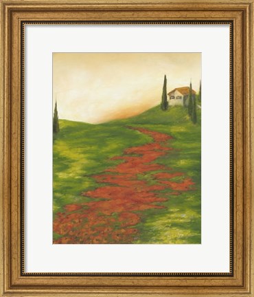 Framed Tuscany at Sunset I Print