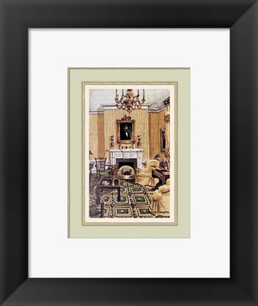 Framed Lincoln Sitting Room in Blair House Print