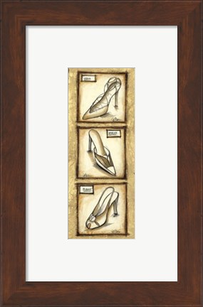 Framed Printed-Sepia Shoes I Print