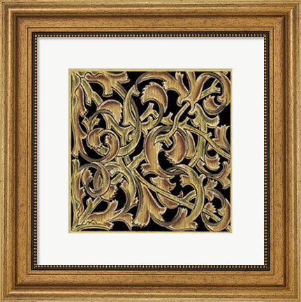 Framed Ornamental Squares II Print