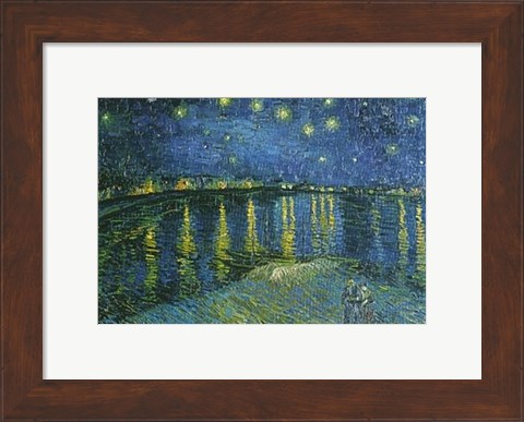 Framed Starry Night over the Rhone, c.1888 Print