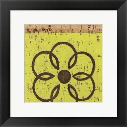 Framed Key Lime Rosette II Print