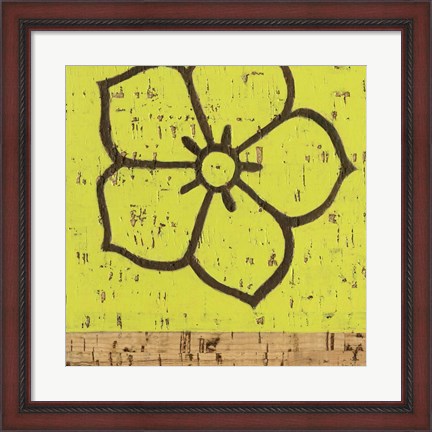 Framed Key Lime Rosette IV Print