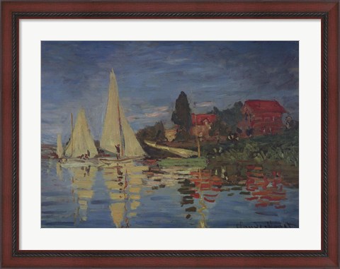 Framed Regatta at Argenteuil Print