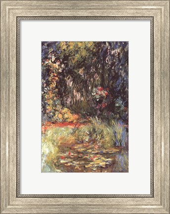 Framed Water Lily Pond, 1918 Print