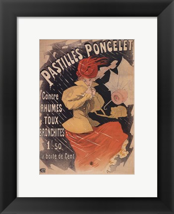 Framed Pastilles Poncelet Print