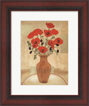 Framed Crimson Poppies Print