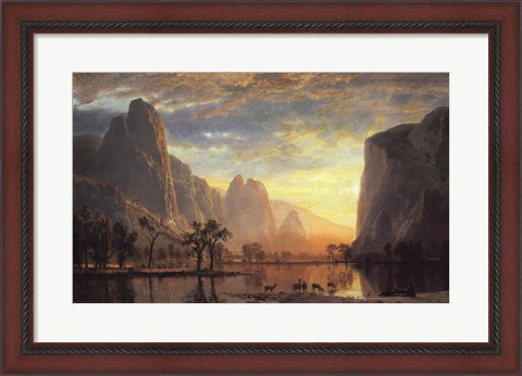 Framed Valley of the Yosemite Print