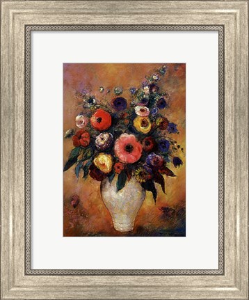 Framed Vase of Flowers, 1912 Print