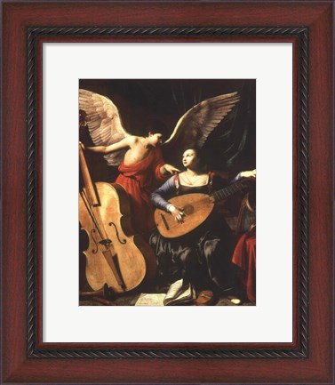Framed St. Cecilia and the Angel Print
