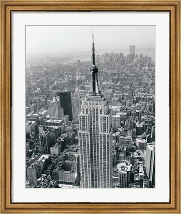 Framed Empire State Building / World Trade Center Print