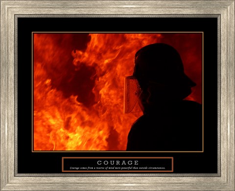 Framed Courage - Fireman Print