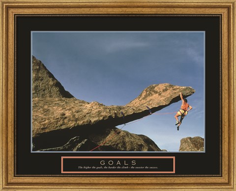 Framed Goals - Rock Climber Print