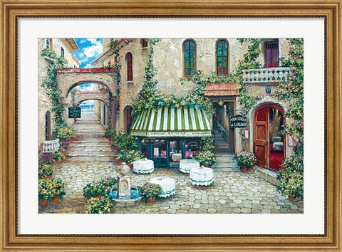 Framed Trattoria Di Lugano Print