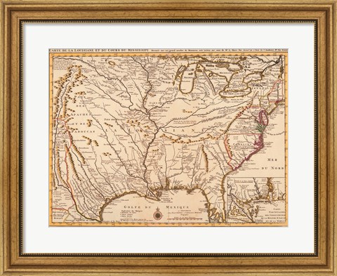 Framed Rivers Of America, 1720 Print