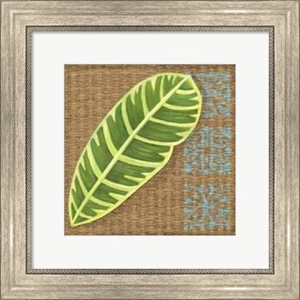 Framed Block Print Palm V Print