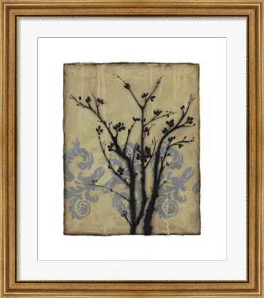 Framed Branch In Silhouette II Print