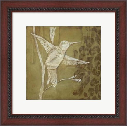 Framed Wings and Damask III Print