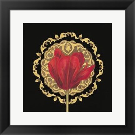 Framed Tulip Medallion I Print