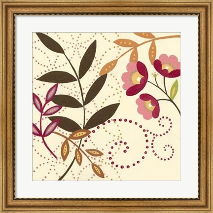 Framed Berry Blossom I Print