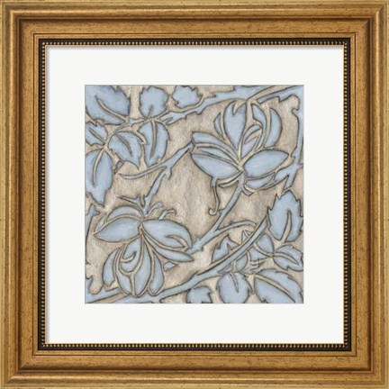 Framed Silver Filigree IX Print