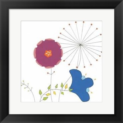 Framed Playful Blooms IV Print