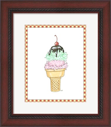 Framed Ice Cream Parlor I Print