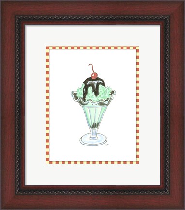 Framed Ice Cream Parlor III Print