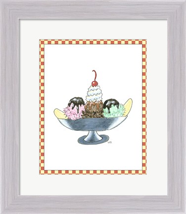 Framed Ice Cream Parlor IV Print