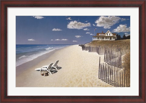 Framed Beach House View Print