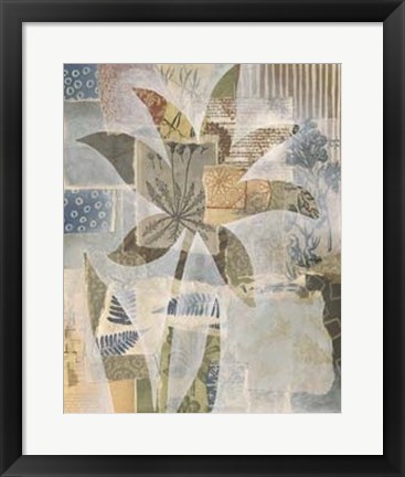 Framed Collage and Silhouette II Print