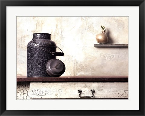 Framed Jug with Onion Print