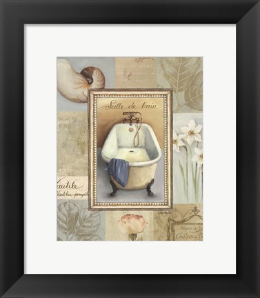 Framed Tranquil Bath II Print