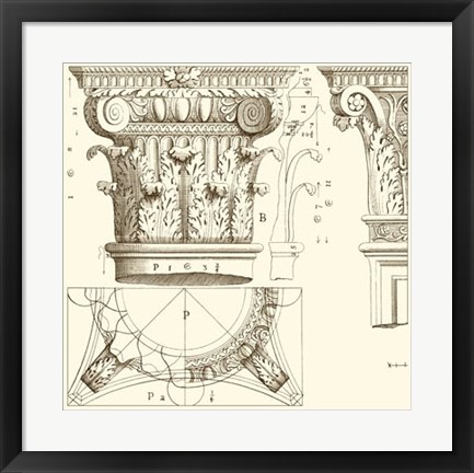 Framed Corinthian Detail III Print