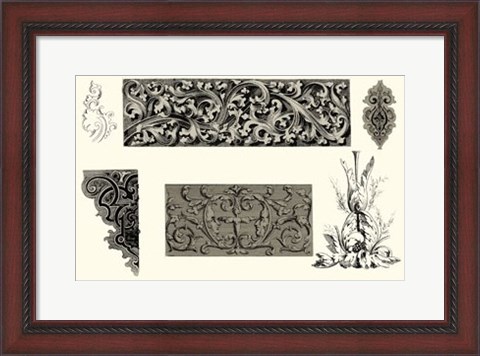 Framed Baroque Details V Print