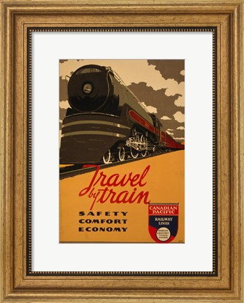 Framed Canadian Pacific - Travel by Train Print