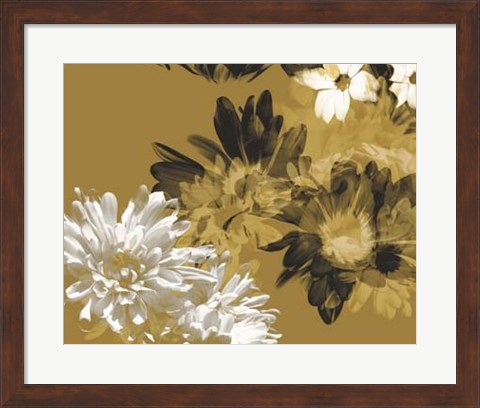 Framed Golden Bloom I Print