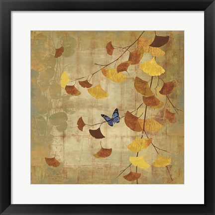 Framed Gingko Branch II Print