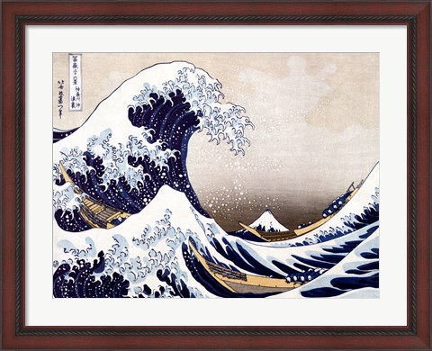 Framed Wave off Kanagawa Print