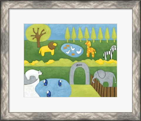 Framed Storybook Zoo Print