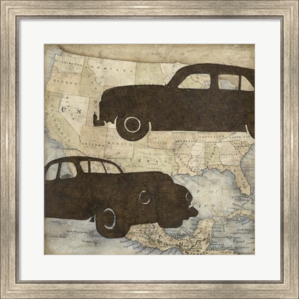 Framed Travel Silhouette IV Print