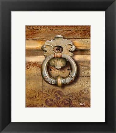 Framed Handles on Gold III Print