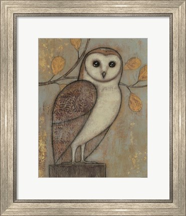 Framed Ornate Owl I Print