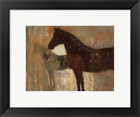 Framed Weathered Equine II Print