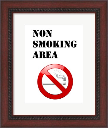 Framed Non Smoking Area Print