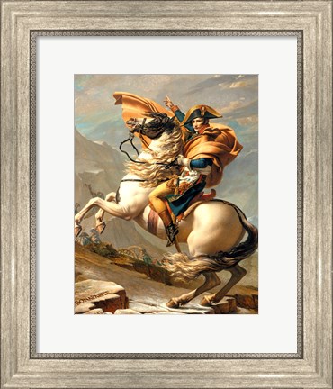 Framed Napoleon (1769-1821) Crossing the Alps at the St Bernard Pass Print