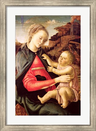 Framed Virgin and Child (Madonna of the Guidi da Faenza) c.1465-70 Print