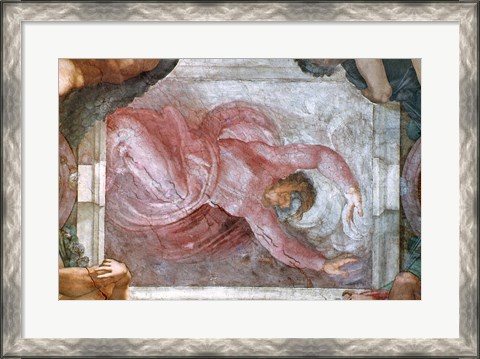 Framed Sistine Chapel Ceiling: God Dividing Light from Darkness Print