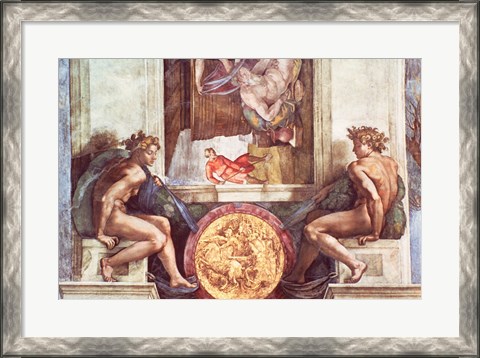 Framed Sistine Chapel Ceiling: Ignudi Print